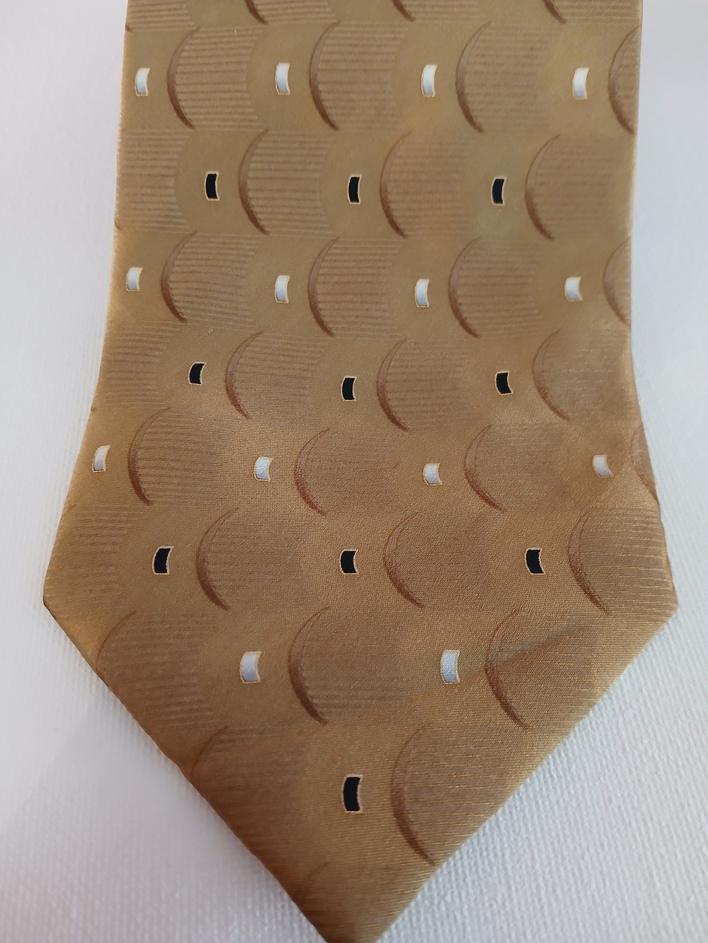 Giorgio Brutini Gold Patterned Tie with Black & White Accents
